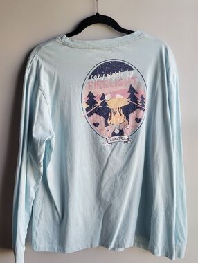 RuffleButts Womens Girls XL Firelight Campfire Signature Long Sleeve Tee